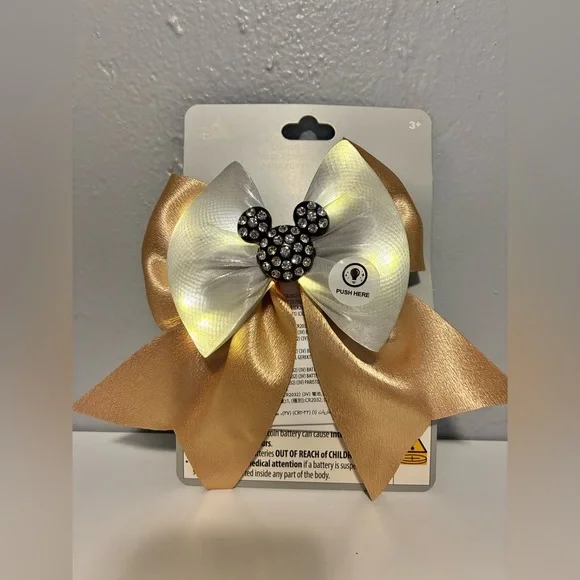 Disney Parks Light Up Mickey Mouse Bow Hair Clip - Picture 2 of 6